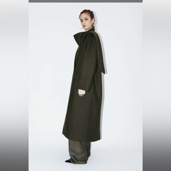 Zara manteco scarf wrap coat - Picture 5 of 16